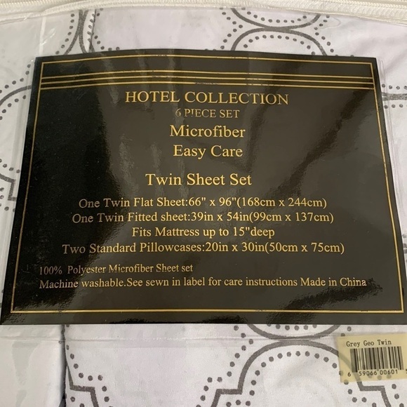 Hotel Collection 6pc Microfiber Twin Sheet Set - Picture 5 of 5